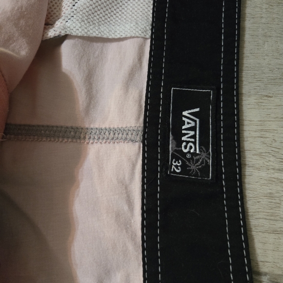 Vans shorts mens 32 striped swim trunks grey white & pink - Picture 6 of 14